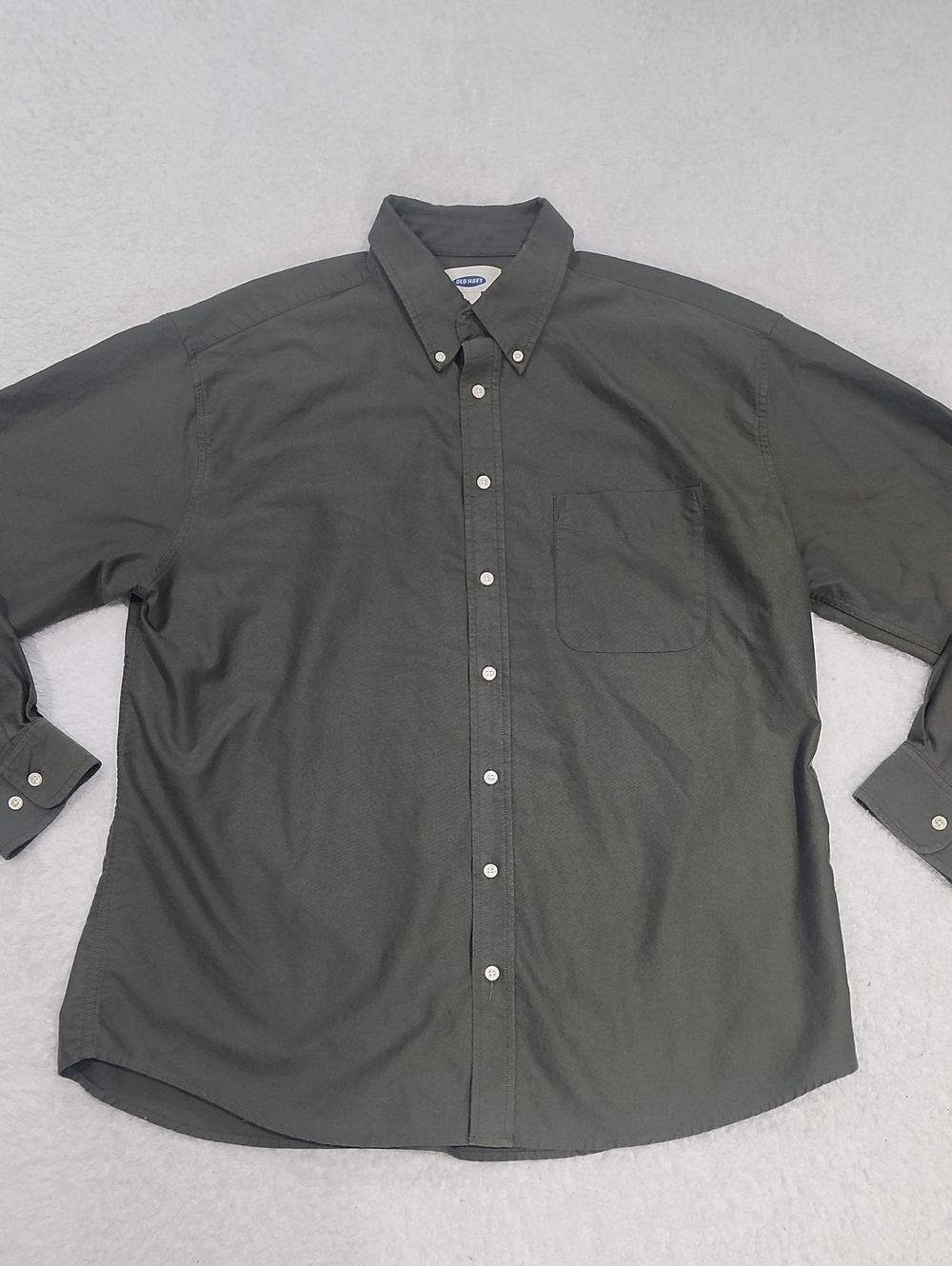 Vintage Old Navy Olive Green Long Sleeve Button Down Shirt